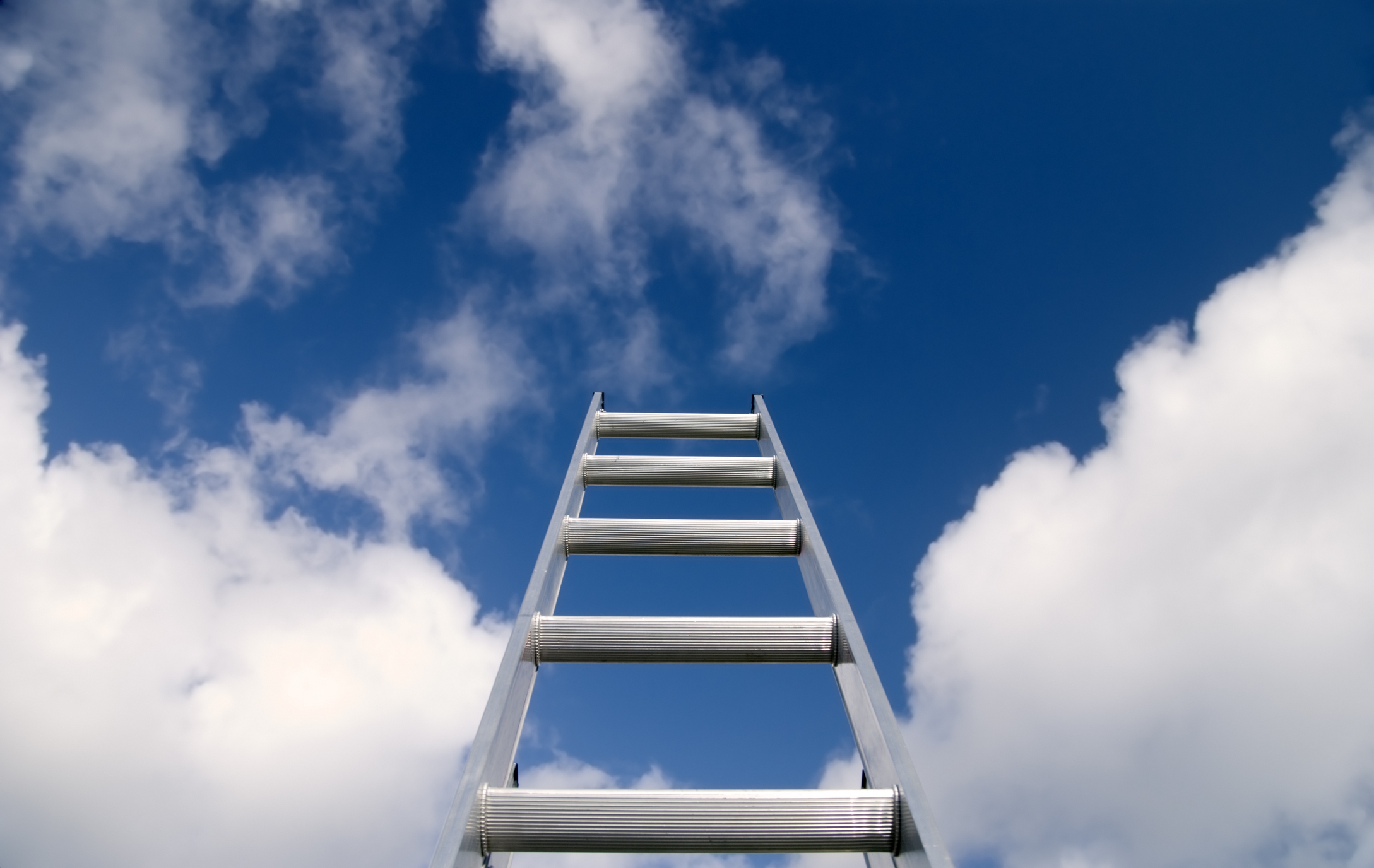 Ladder to the sky stockfoto